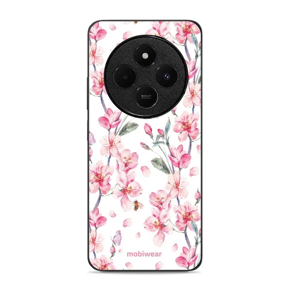 Lesklý kryt Mobiwear Glossy - Xiaomi Redmi 14C / Poco C75 - G033G - Růžové květy