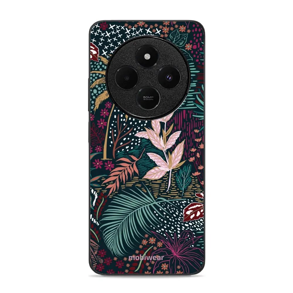 Lesklý kryt Mobiwear Glossy - Xiaomi Redmi 14C / Poco C75 - G043G - Temná flóra