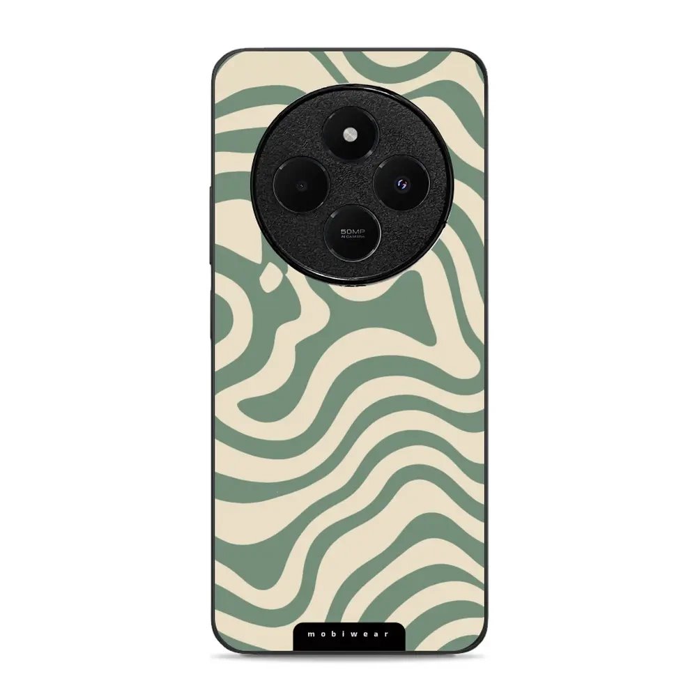 Lesklý kryt Mobiwear Glossy - Xiaomi Redmi 14C / Poco C75 - GA57G Zelené a béžové zkrouceniny