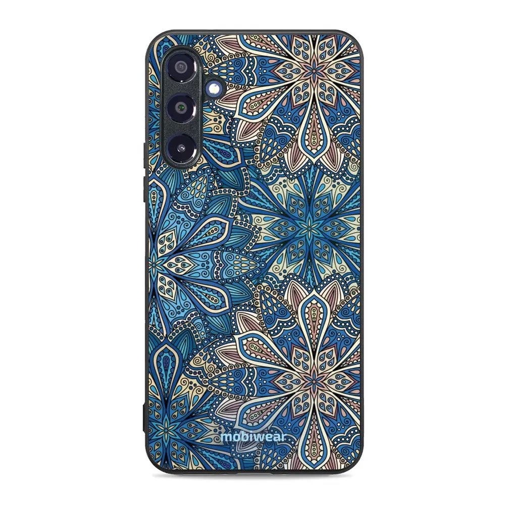 Lesklý kryt Mobiwear Glossy - Samsung Galaxy A16 / A16 5G - G038G - Modré mandala květy