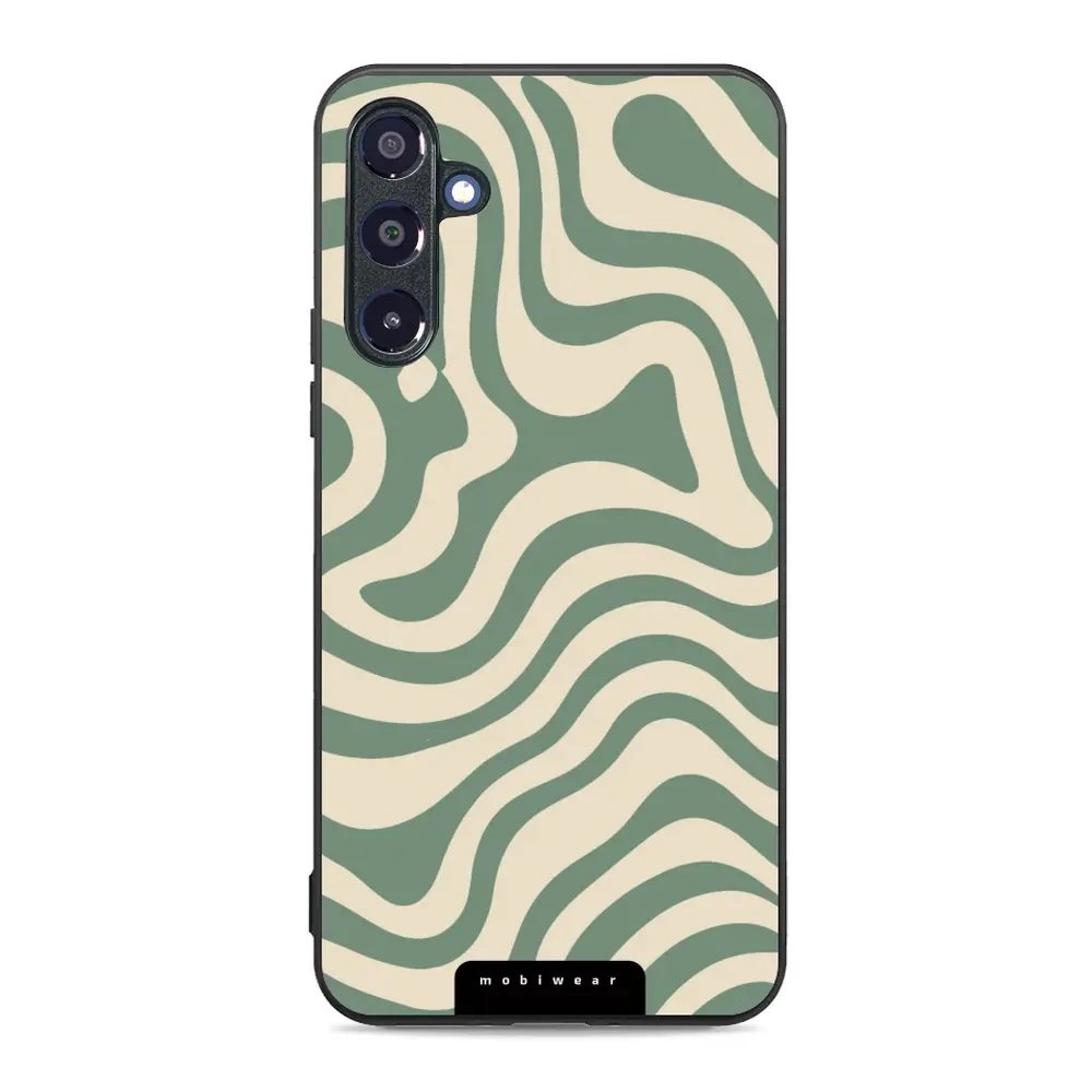 Lesklý kryt Mobiwear Glossy - Samsung Galaxy A16 / A16 5G - GA57G Zelené a béžové zkrouceniny