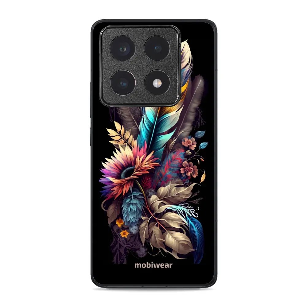 Lesklý kryt Mobiwear Glossy - Xiaomi 14T Pro - G011G Kytice s pírkem