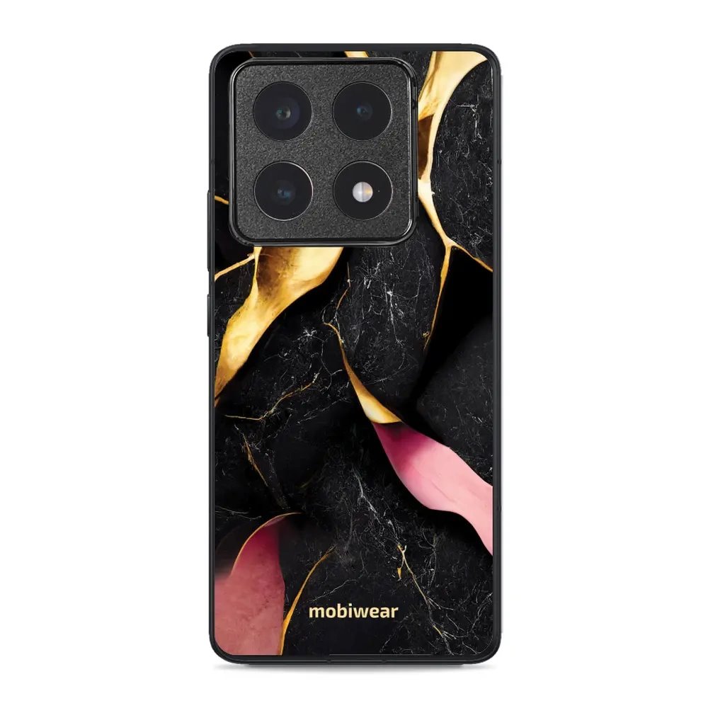 Lesklý kryt Mobiwear Glossy - Xiaomi 14T Pro - G021G Černý a zlatavý mramor