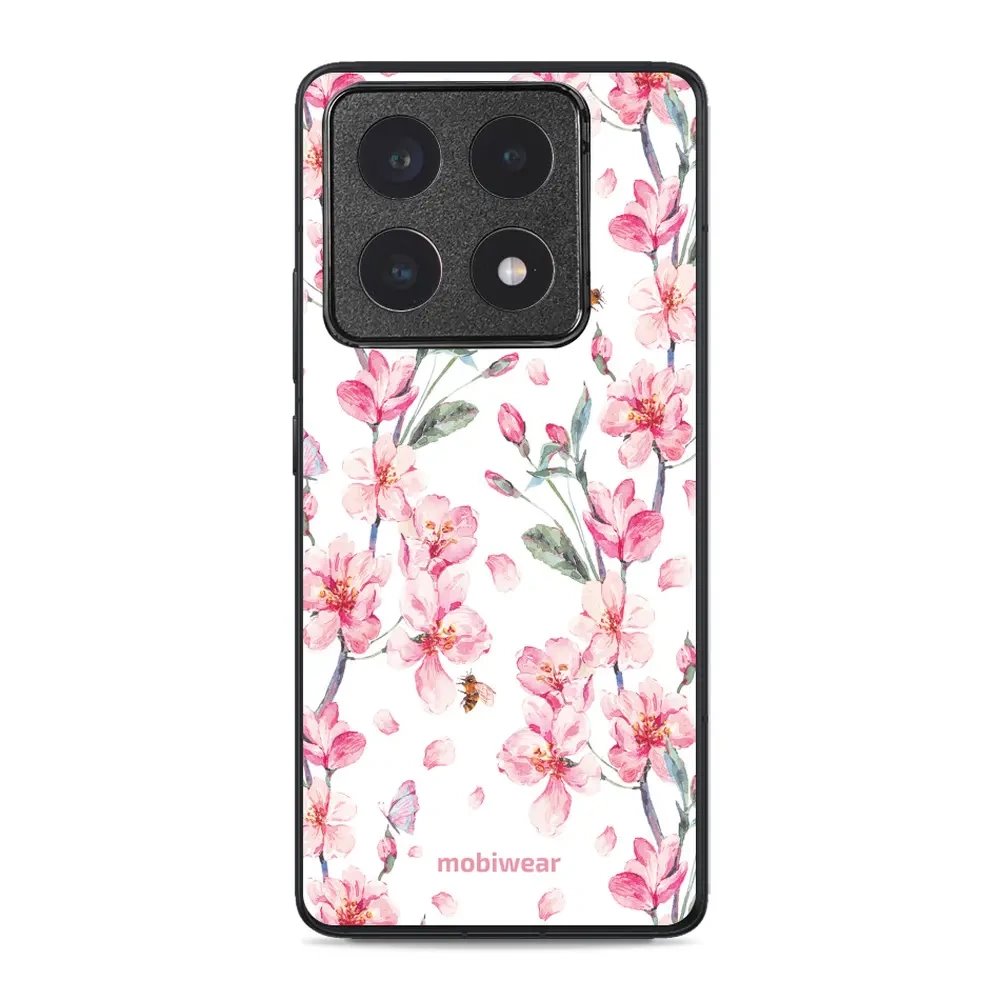 Lesklý kryt Mobiwear Glossy - Xiaomi 14T Pro - G033G - Růžové květy