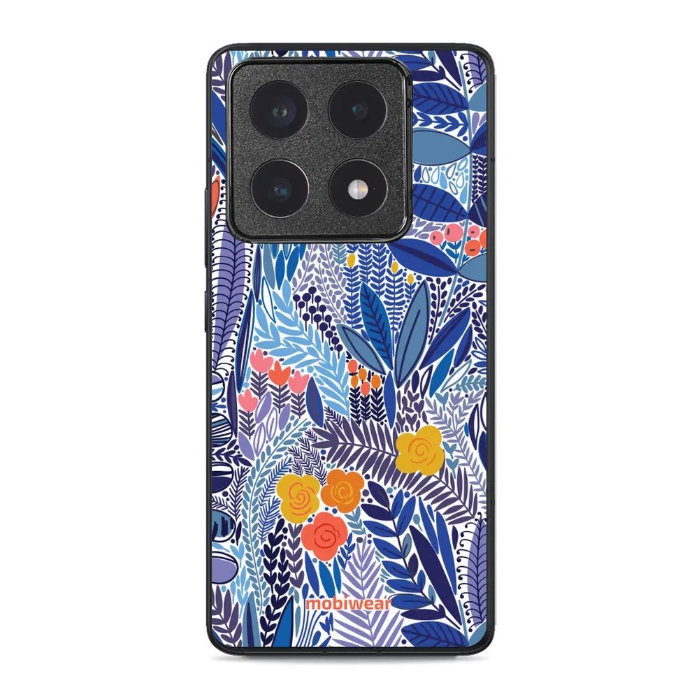 Lesklý kryt Mobiwear Glossy - Xiaomi 14T Pro - G037G - Modrá květena