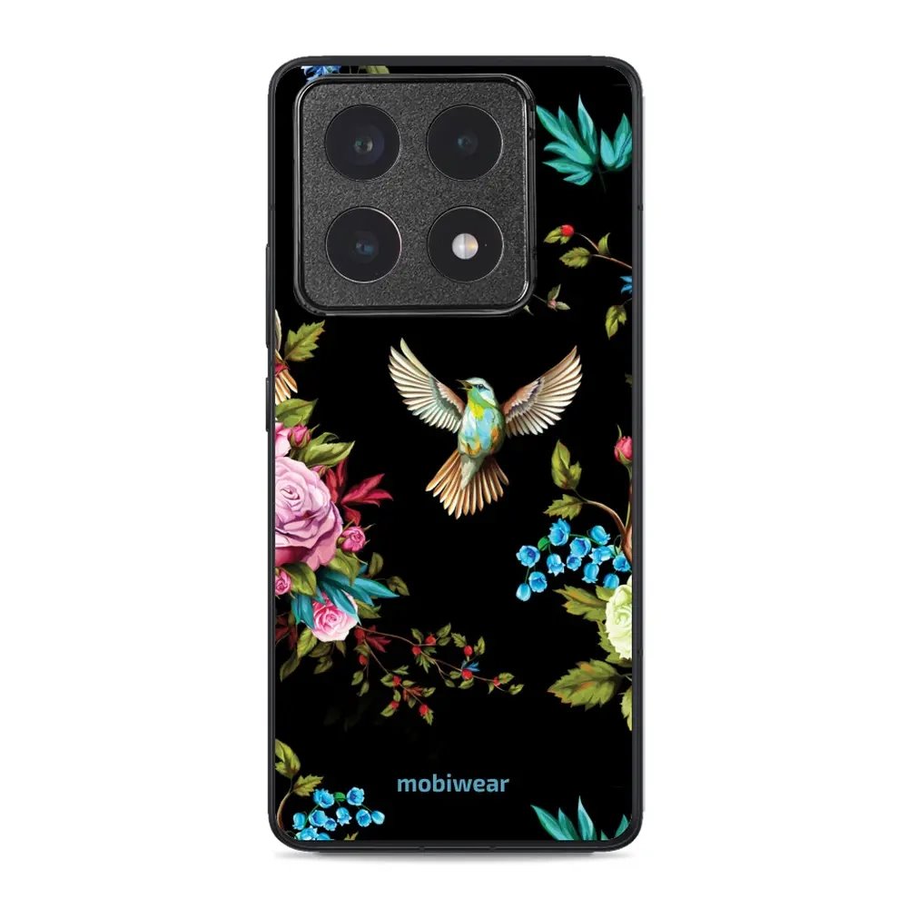 Lesklý kryt Mobiwear Glossy - Xiaomi 14T Pro - G041G - Ptáček a květy