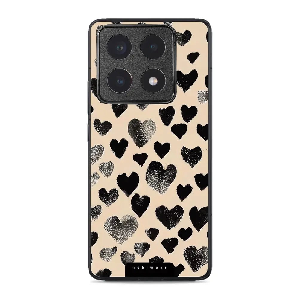 Lesklý kryt Mobiwear Glossy - Xiaomi 14T Pro - GA51G Černá srdíčka