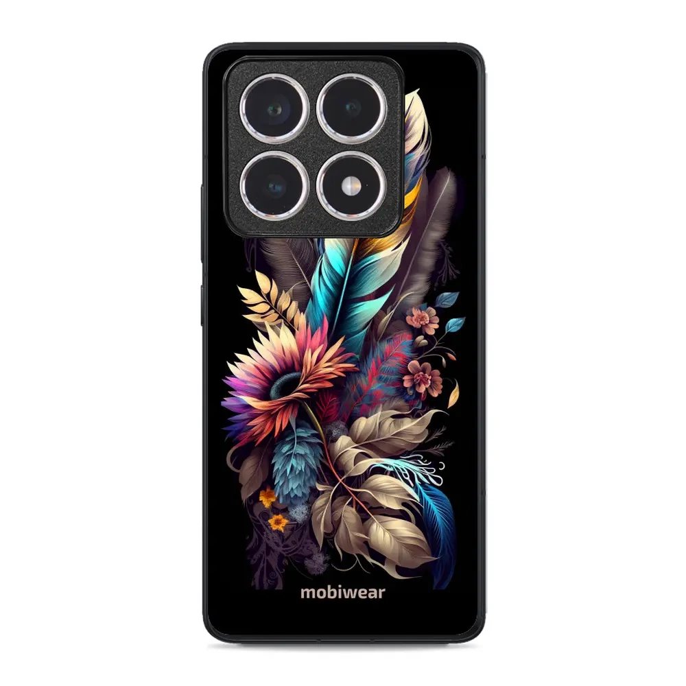 Lesklý kryt Mobiwear Glossy - Xiaomi 14T - G011G Kytice s pírkem