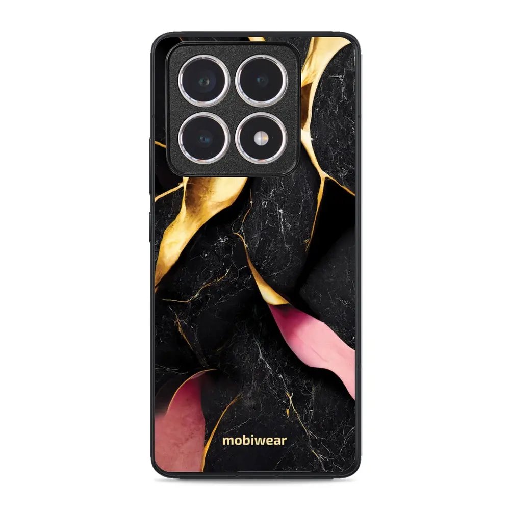 Lesklý kryt Mobiwear Glossy - Xiaomi 14T - G021G Černý a zlatavý mramor