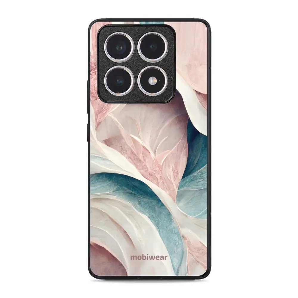Lesklý kryt Mobiwear Glossy - Xiaomi 14T - G026G - Růžový a zelenkavý mramor