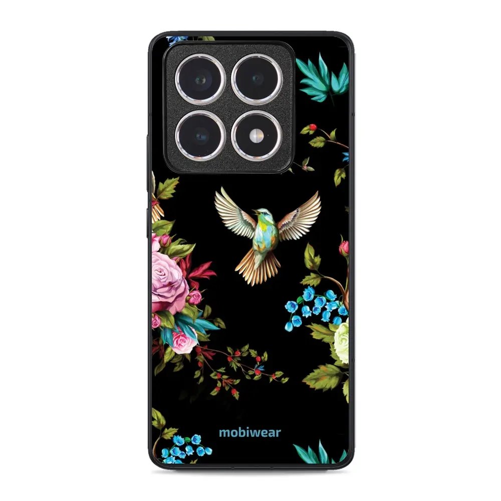 Lesklý kryt Mobiwear Glossy - Xiaomi 14T - G041G - Ptáček a květy