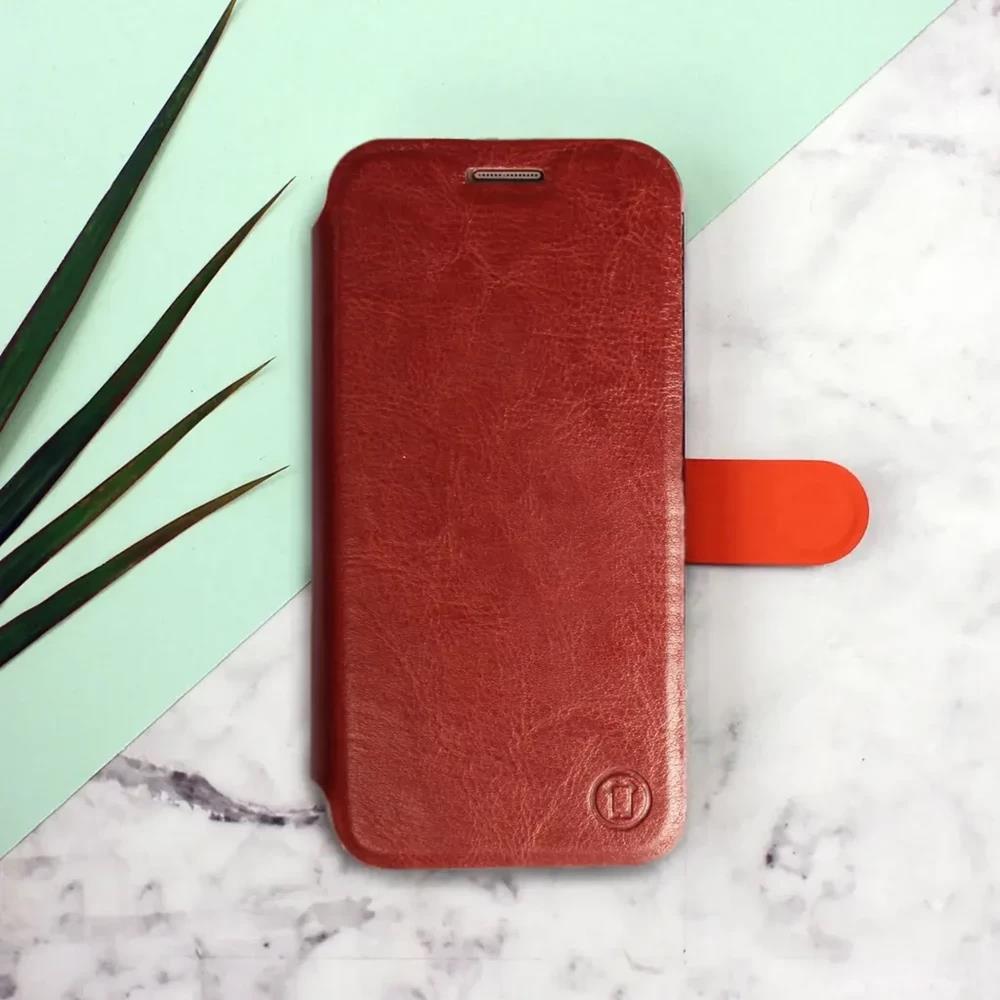 Flip pouzdro na mobil Vivo V70 FE - Mobiwear hnědé a oranžové