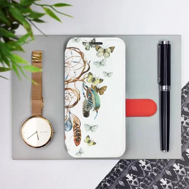 Flip pouzdro na mobil Motorola Moto G57 Power - Mobiwear M001P, lapač a motýlci