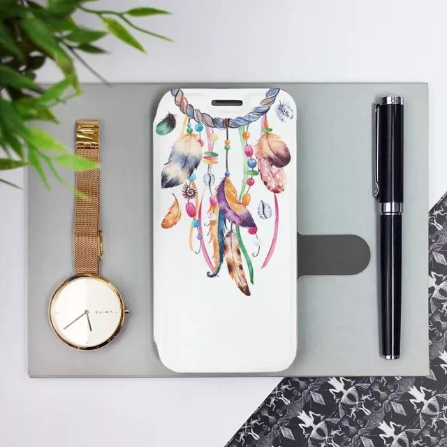 Flip pouzdro na mobil Honor 600 Lite - Mobiwear M003S, lapač a barevná pírka