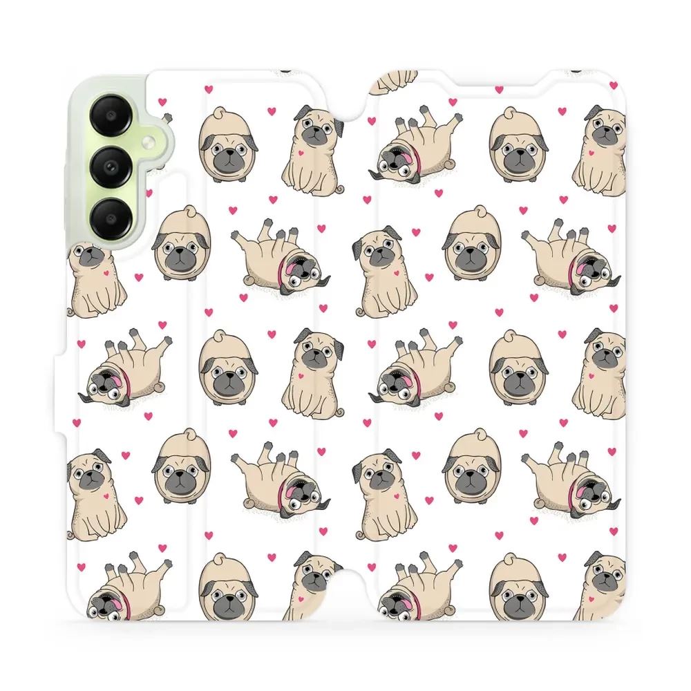 Knížkové flip pouzdro Mobiwear - Samsung Galaxy A05s - M097P Mopsíci - VÝPRODEJ