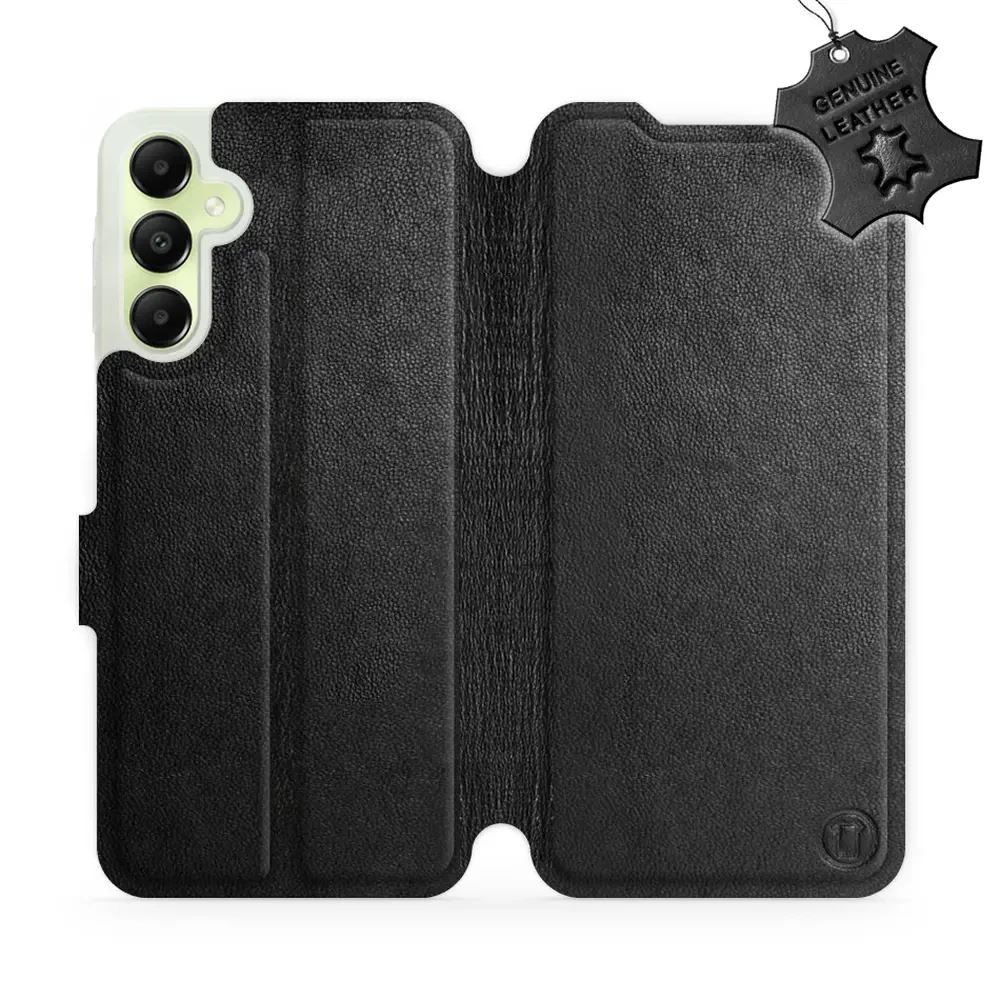 Kožené flip pouzdro Mobiwear - Samsung Galaxy A05s - Černé