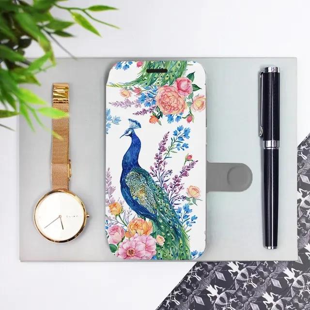 Flip pouzdro na mobil Honor 600 Lite - Mobiwear MX08S, pávi