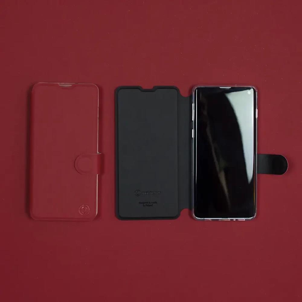 Flip pouzdro Mobiwear Semiš na mobil Vivo V70 FE - cihlové & černé