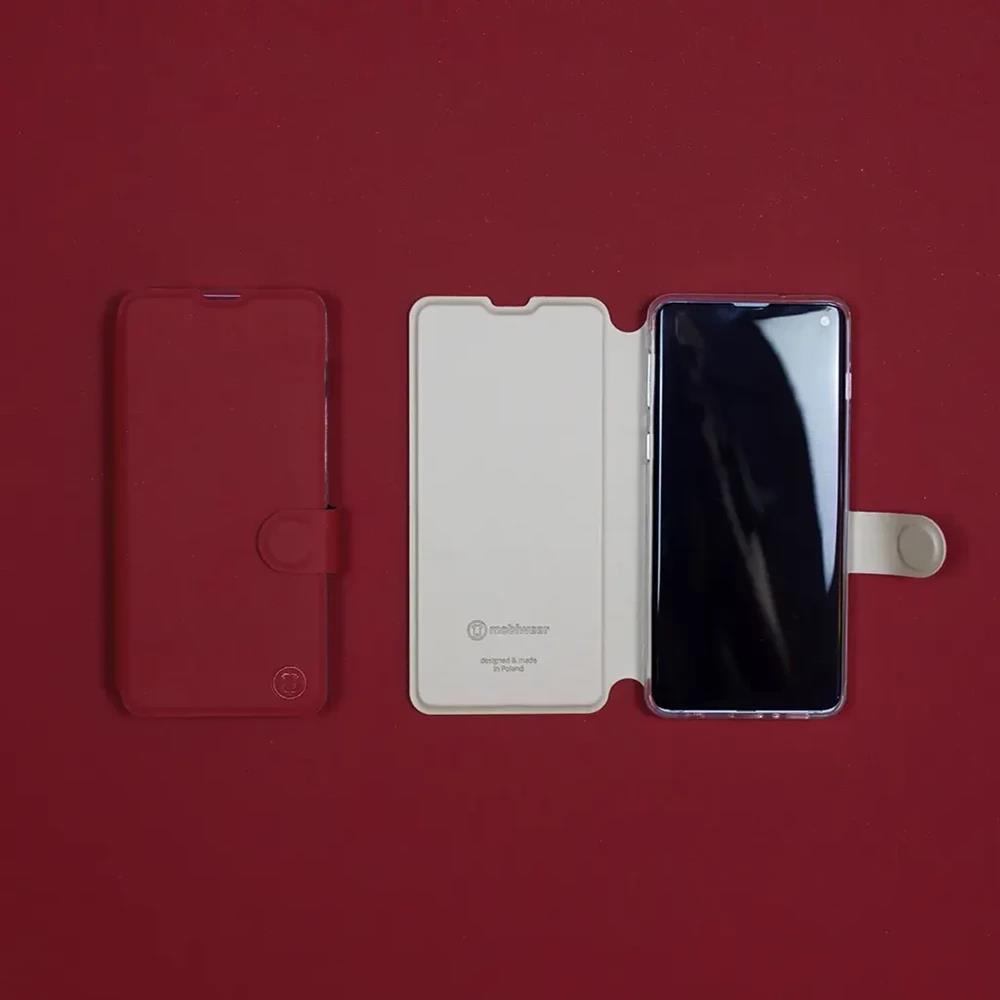 Flip pouzdro Mobiwear Semiš na mobil Vivo V70 FE - cihlové & béžové