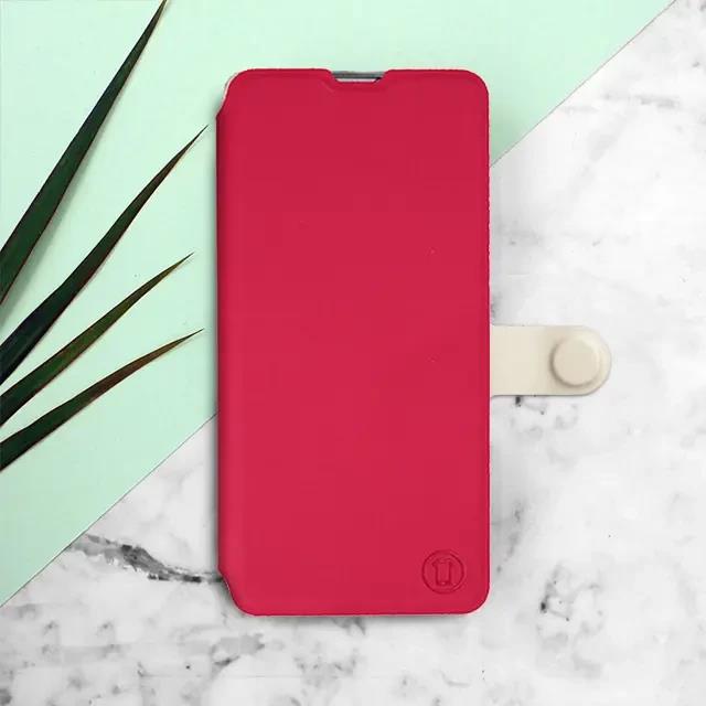 Flip pouzdro Mobiwear Semiš na mobil Vivo V70 FE - rudé & béžové