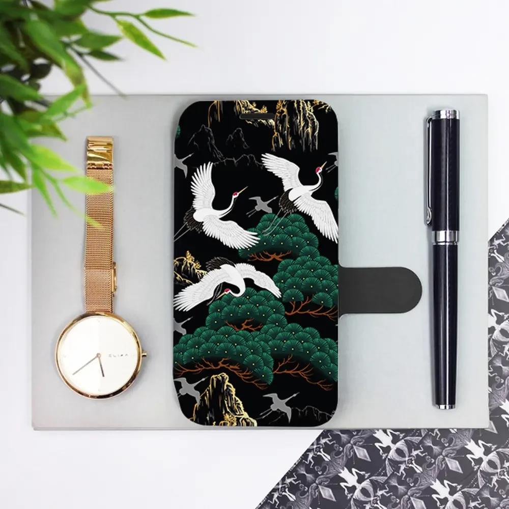 Flipové pouzdro Mobiwear - Samsung Galaxy S25 Ultra - VP16S Jeřábi