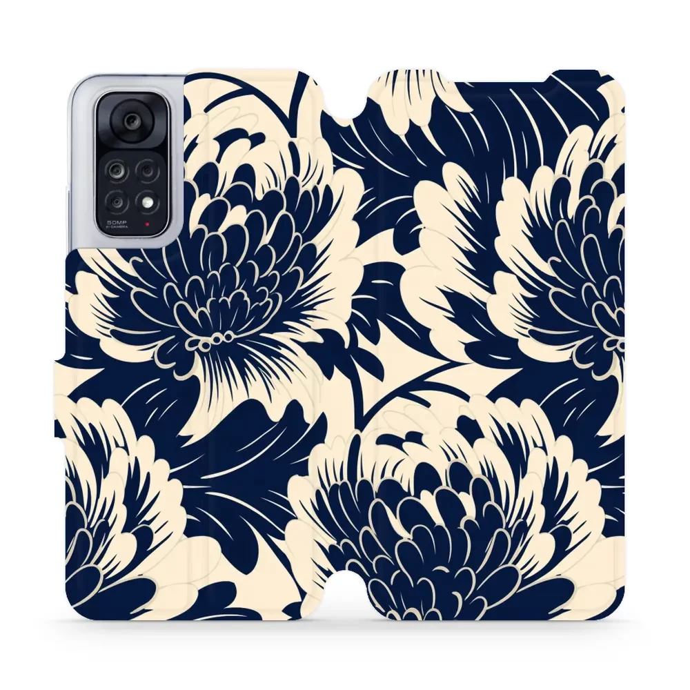 Flipové pouzdro Mobiwear - Xiaomi Redmi Note 11 / 11S - VA40S Modré a béžové květy