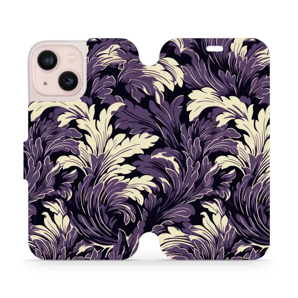 Flipové pouzdro Mobiwear - Apple iPhone 13 Mini - VA46S Fialové rostliny