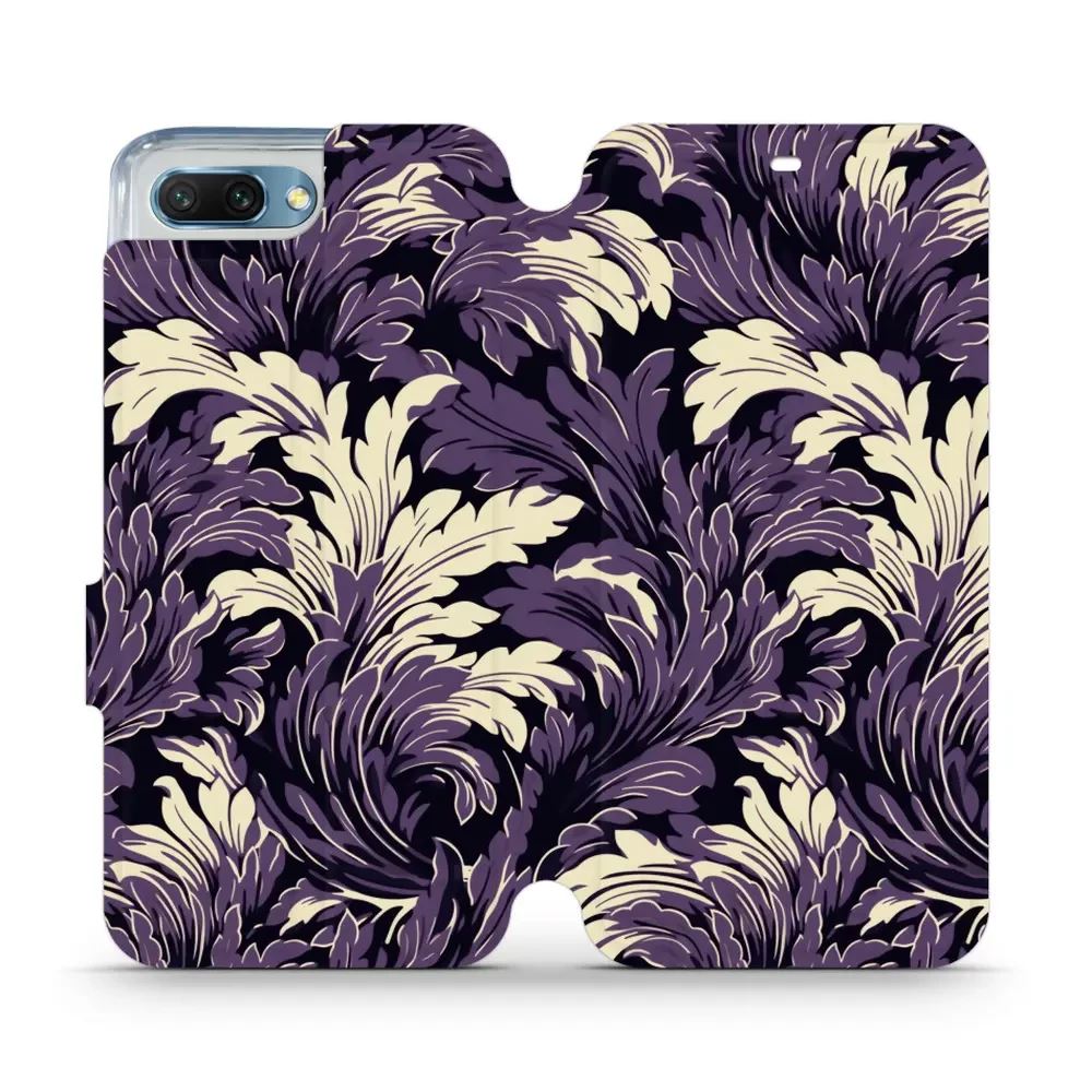 Flipové pouzdro Mobiwear - Honor 10 - VA46S Fialové rostliny