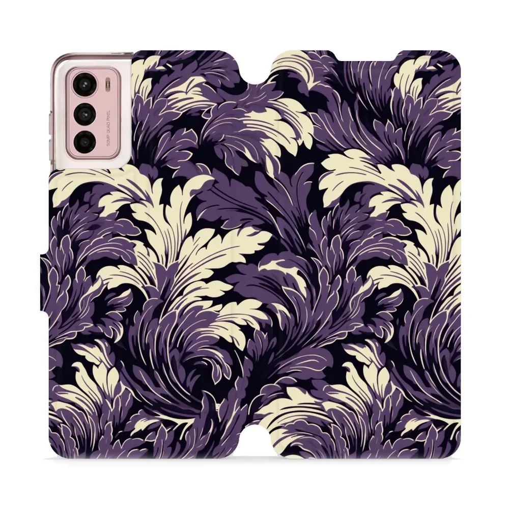 Flipové pouzdro Mobiwear - Motorola Moto G42 - VA46S Fialové rostliny
