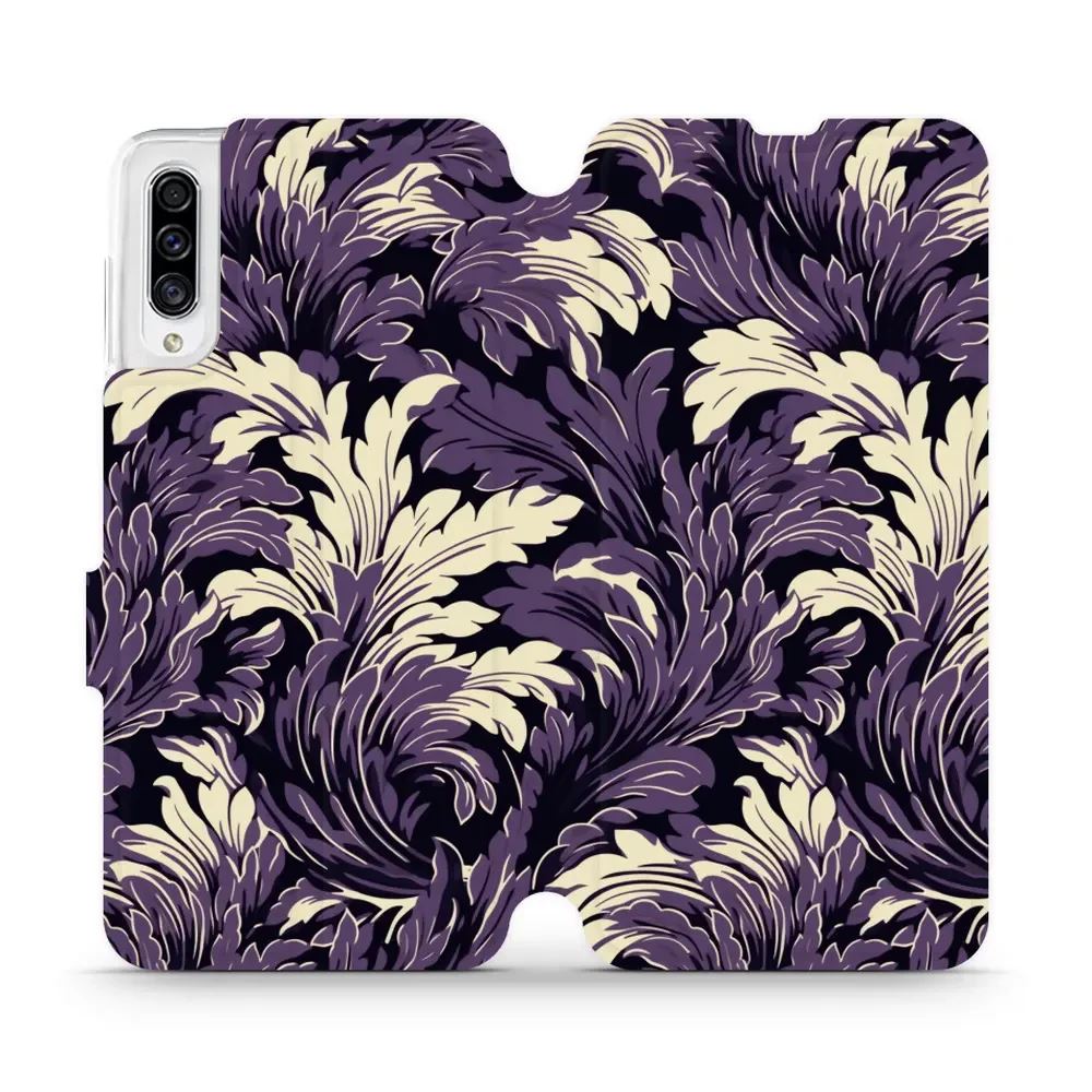 Knížkové flip pouzdro Mobiwear - Samsung Galaxy A30s - VA46S Fialové rostliny - VÝPRODEJ