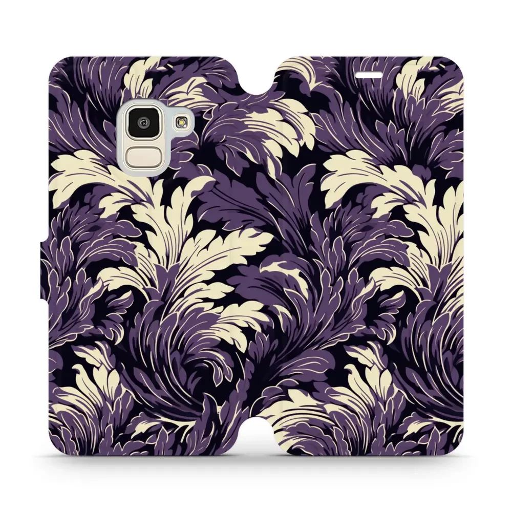 Flipové pouzdro Mobiwear - Samsung Galaxy J6 2018 - VA46S Fialové rostliny