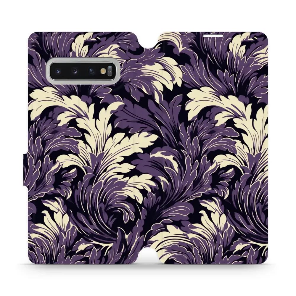 Flipové pouzdro Mobiwear - Samsung Galaxy S10 Plus - VA46S Fialové rostliny