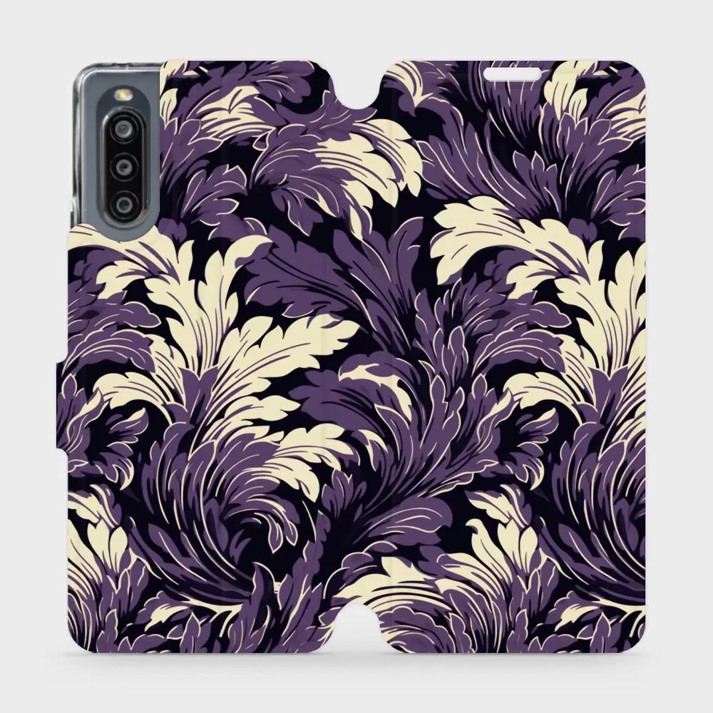 Flipové pouzdro Mobiwear - Sony Xperia 10 IV - VA46S Fialové rostliny