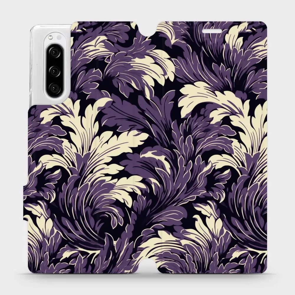 Flipové pouzdro Mobiwear - Sony Xperia 5 - VA46S Fialové rostliny