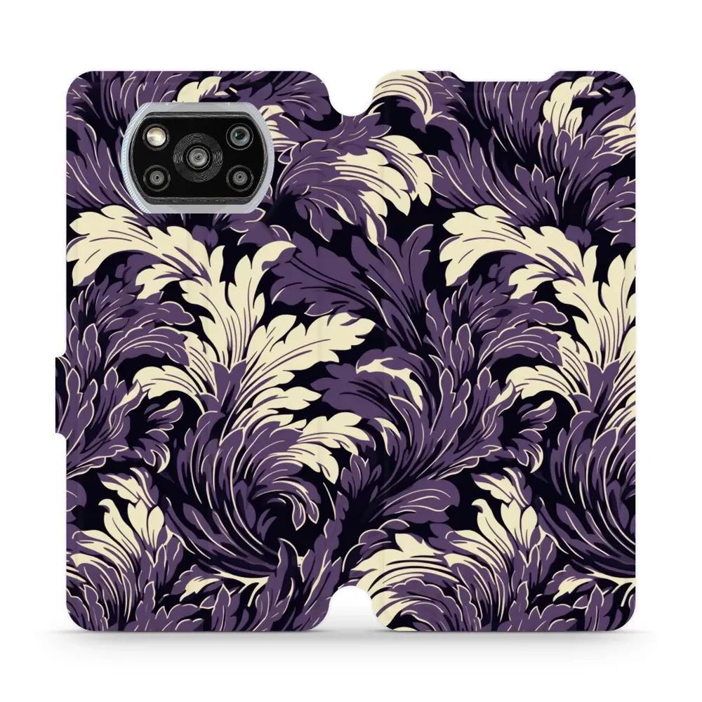 Flipové pouzdro Mobiwear - Xiaomi Poco X3 NFC / Xiaomi Poco X3 Pro - VA46S Fialové rostliny