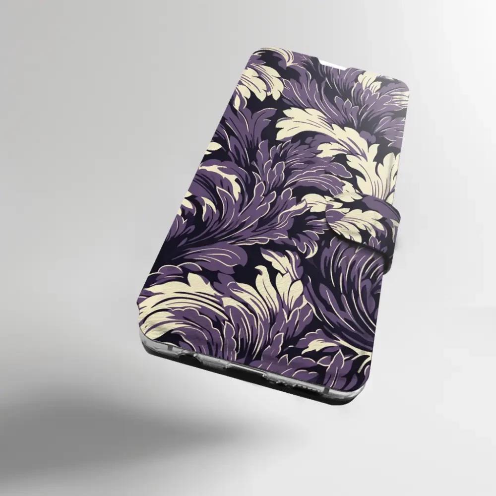 Flip pouzdro na mobil Honor 600 Lite - Mobiwear VA46S, fialové rostliny