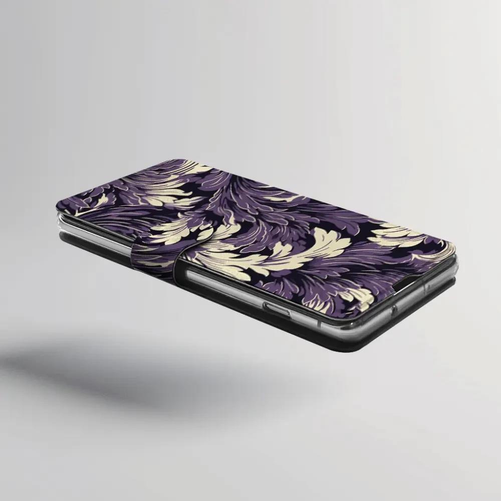 Flip pouzdro na mobil Honor 600 Lite - Mobiwear VA46S, fialové rostliny