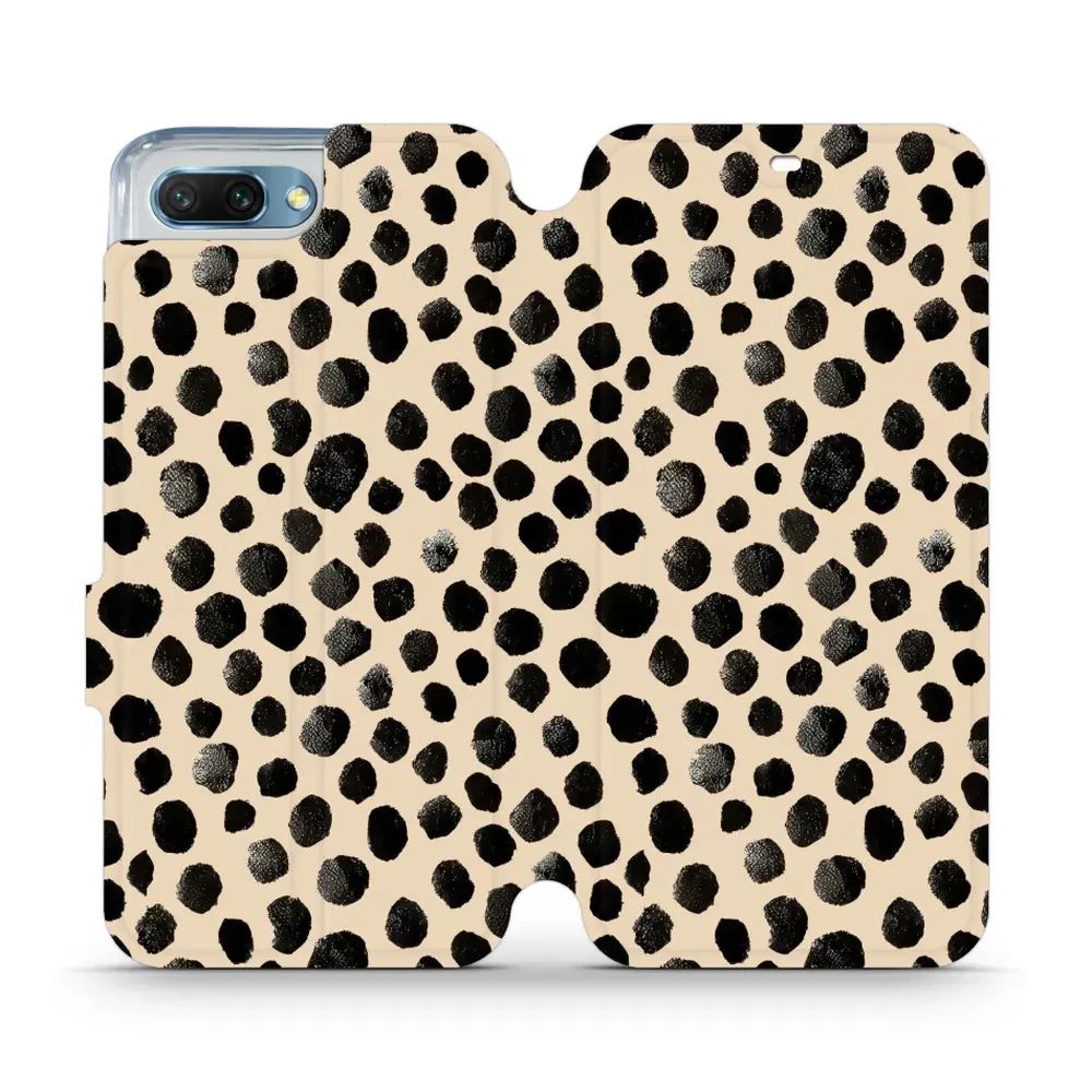 Flipové pouzdro Mobiwear - Honor 10 - VA50S Černé puntíky