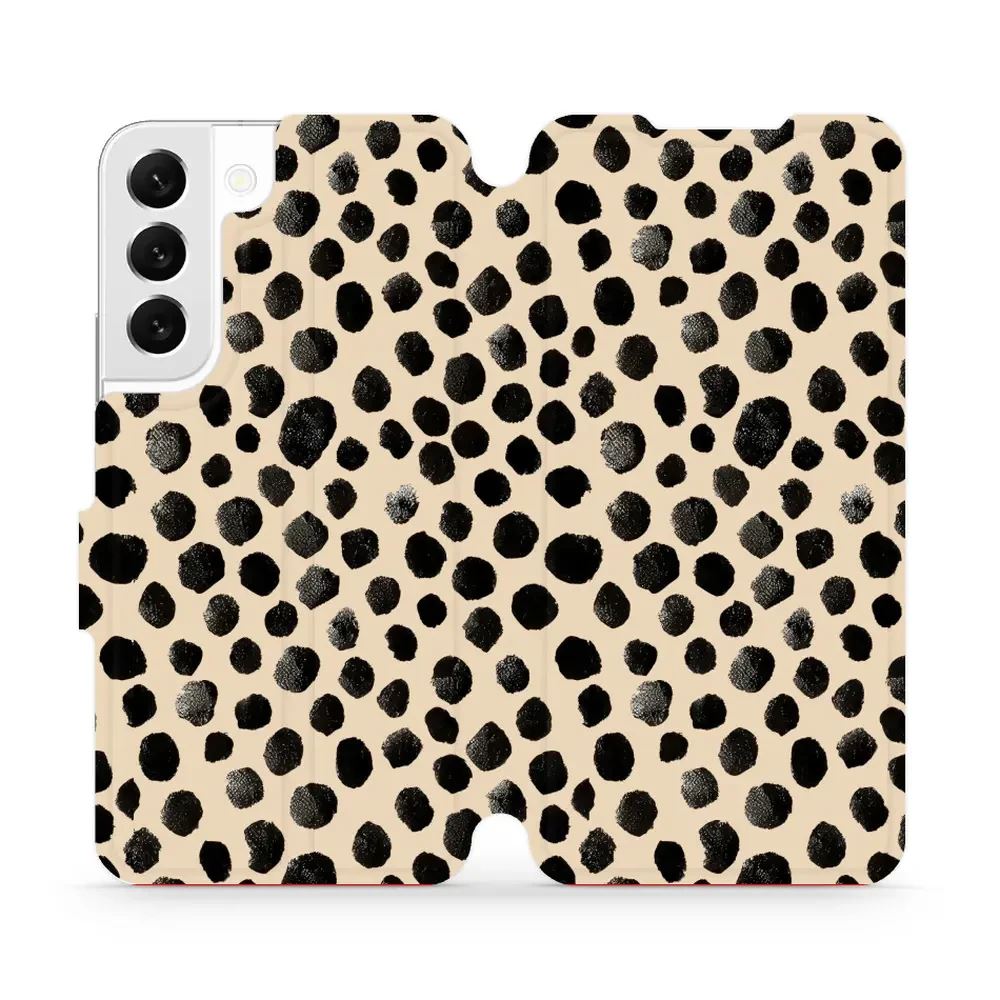 Flipové pouzdro Mobiwear - Samsung Galaxy S22 - VA50S Černé puntíky