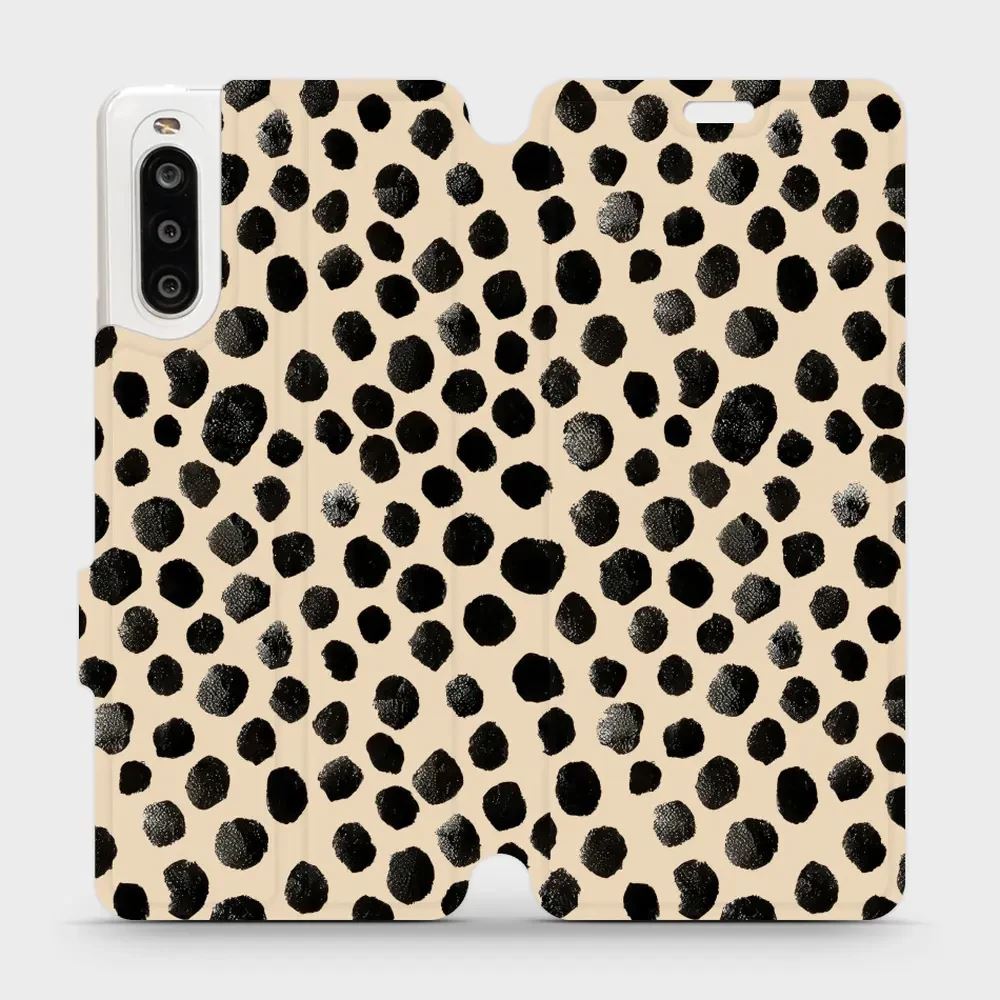Flipové pouzdro Mobiwear - Sony Xperia 10 II - VA50S Černé puntíky