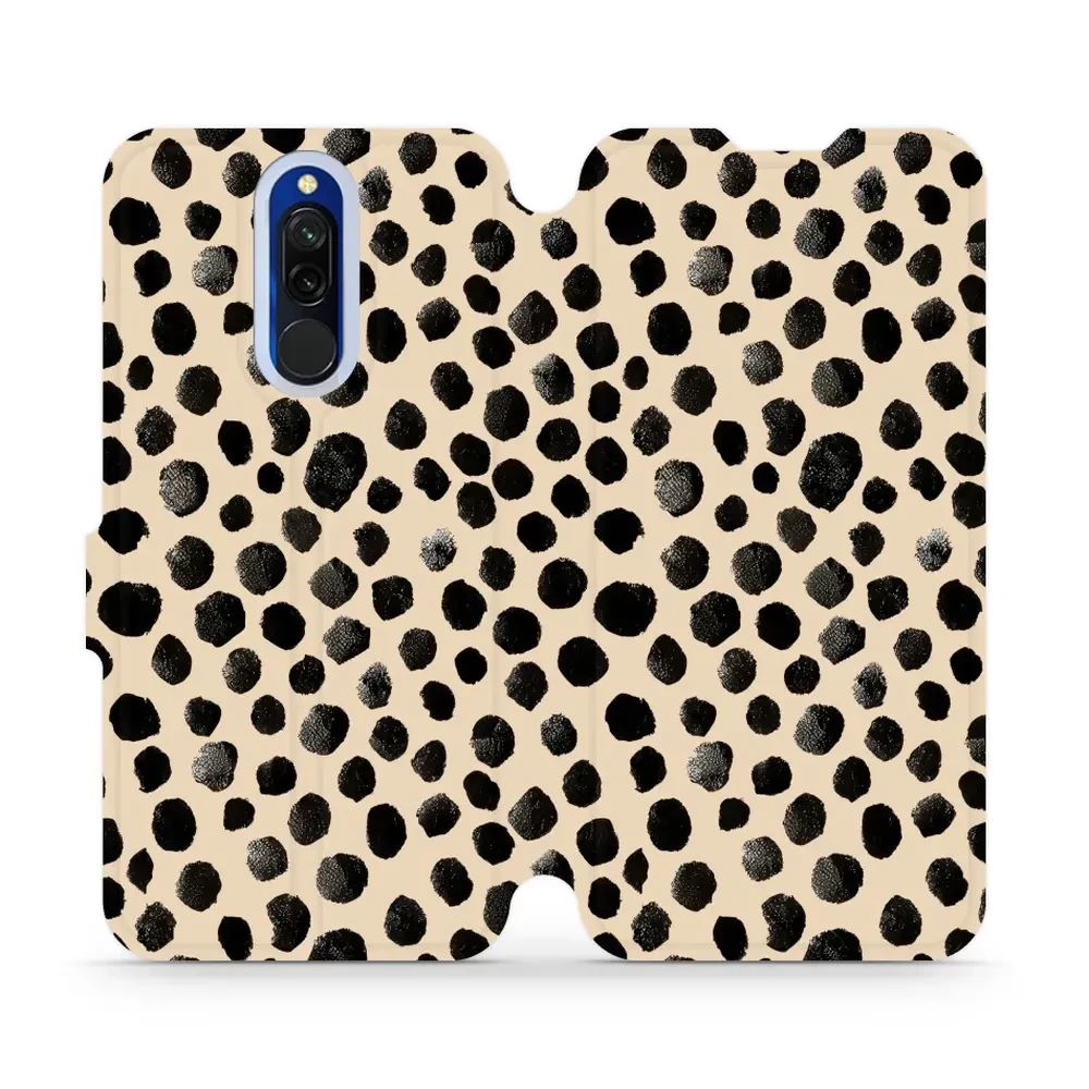 Flipové pouzdro Mobiwear - Xiaomi Redmi 8 - VA50S Černé puntíky