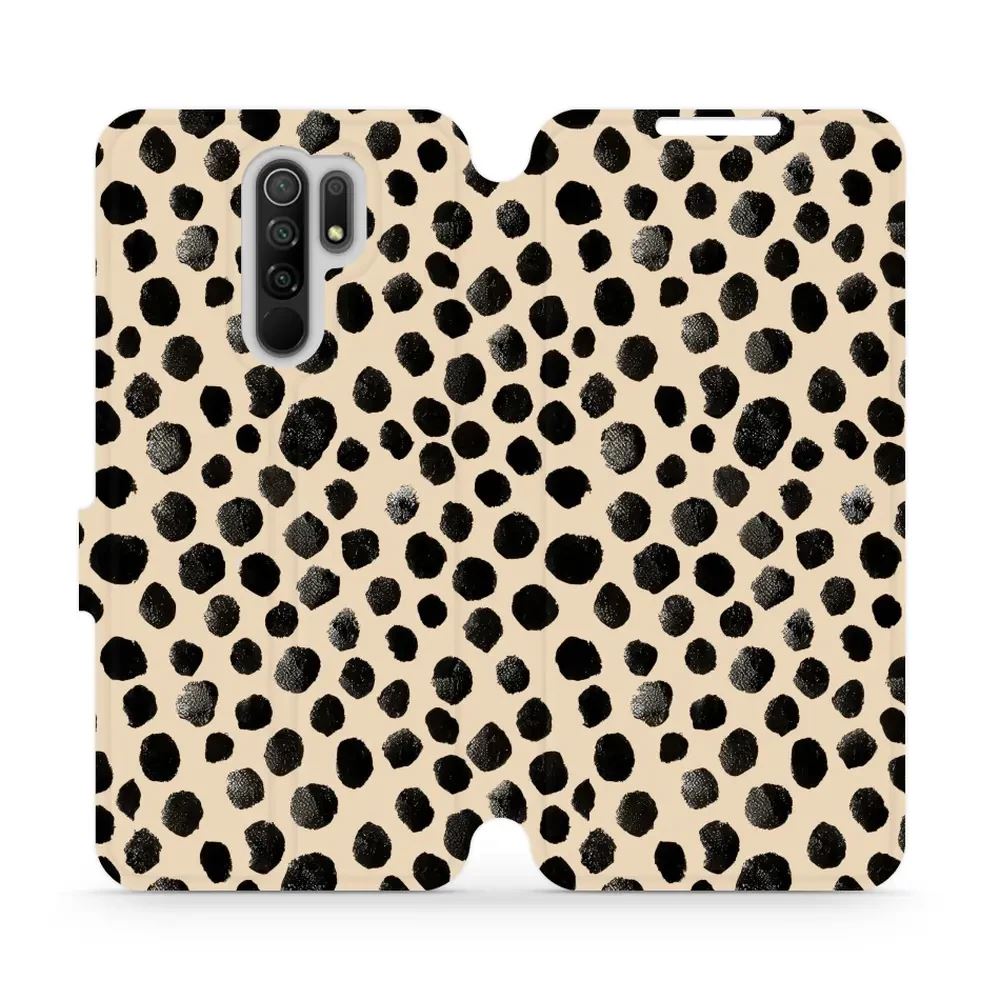 Flipové pouzdro Mobiwear - Xiaomi Redmi 9 - VA50S Černé puntíky