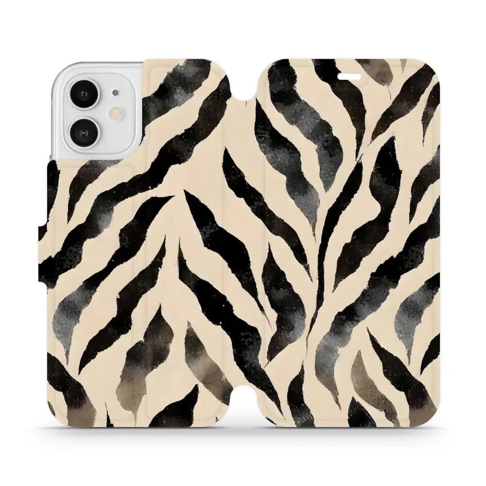 Flipové pouzdro Mobiwear - Apple iPhone 12 / 12 Pro - VA53S Zebří