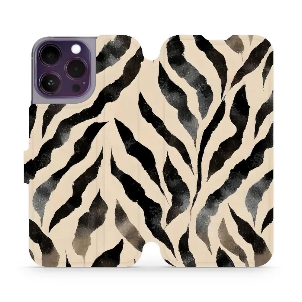 Flipové pouzdro Mobiwear - Apple iPhone 14 Pro Max - VA53S Zebří