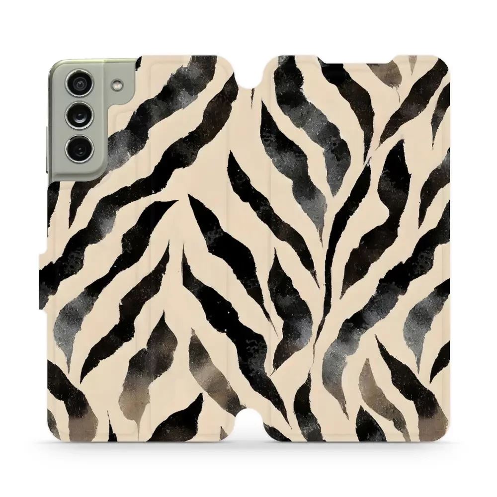 Flipové pouzdro Mobiwear - Samsung Galaxy S21 FE - VA53S Zebří