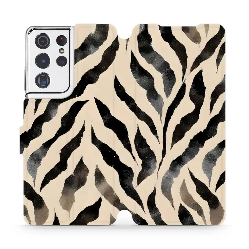 Flipové pouzdro Mobiwear - Samsung Galaxy S21 Ultra - VA53S Zebří