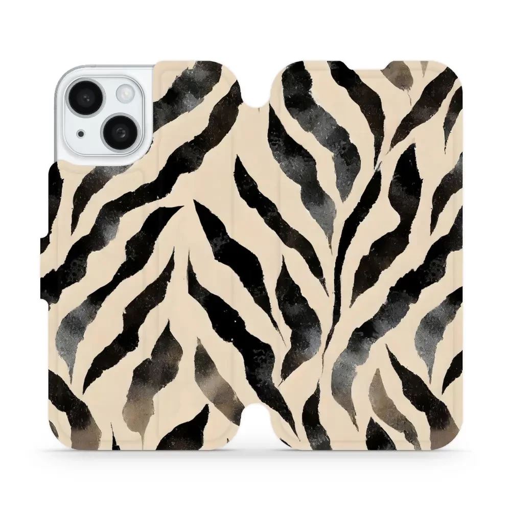 Flipové pouzdro Mobiwear - Apple iPhone 15 - VA53S Zebří