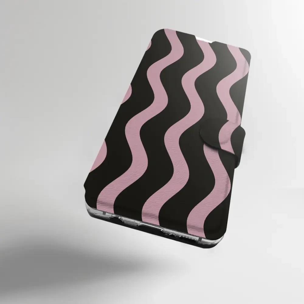 Knížkové flip pouzdro Mobiwear - Apple iPhone 13 Pro - VA54S Fialové vlnky - VÝPRODEJ
