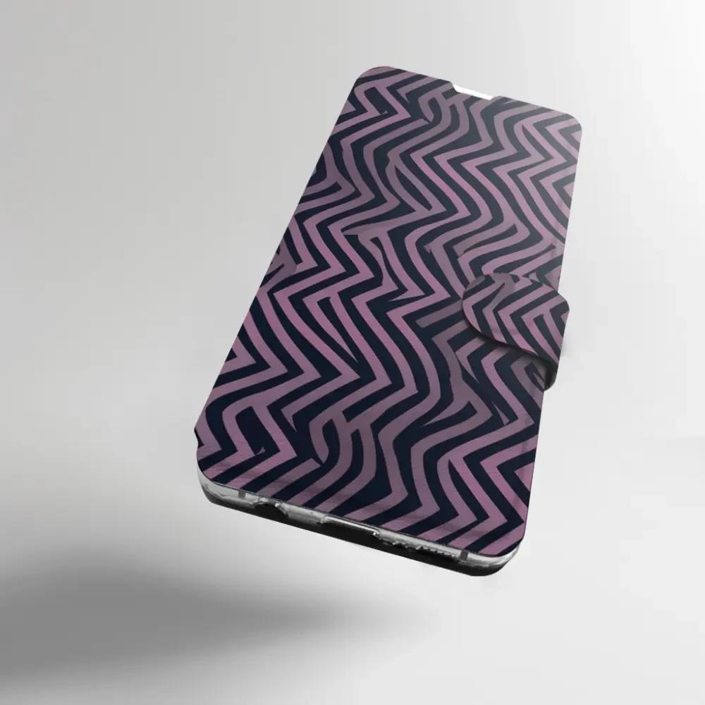 Flip pouzdro na mobil Honor 600 Lite - Mobiwear VA55S, fialové klikyháky