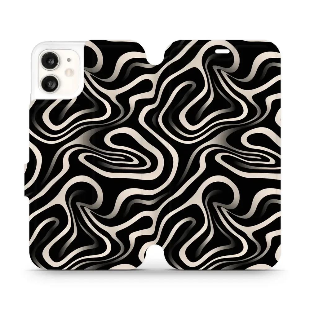Flipové pouzdro Mobiwear - Apple iPhone 11 - VA63S Vlnky a linky